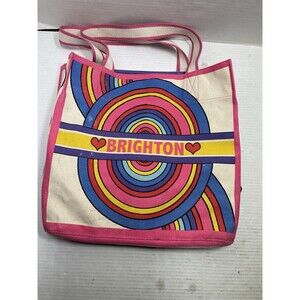Brighton Rainbow Bright Tote Love To Be Bold Canvas Beach Bag Shopper Tom Clancy